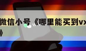 哪里买到微信小号《哪里能买到vx小号微信小号购买》